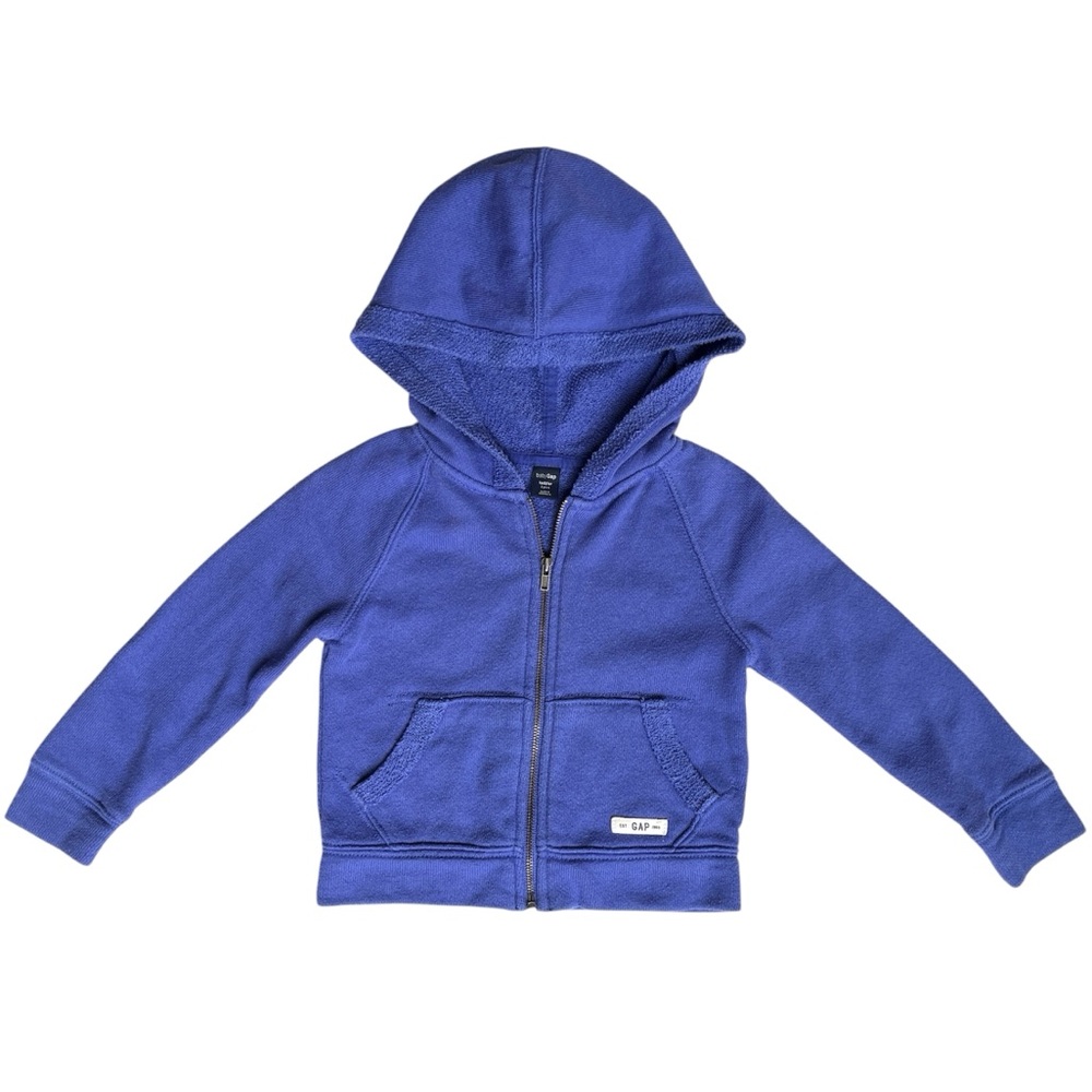 BabyGap 2T Toddler 2 Years Girls Periwinkle Full Zip Terry Hoodie Sweatshirt
